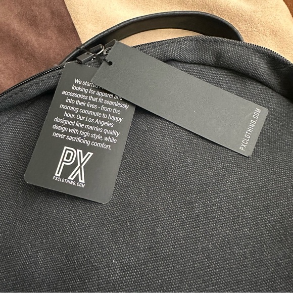 PX Landen backpack black men’s nylon and vegan leather brand new - Picture 5 of 5
